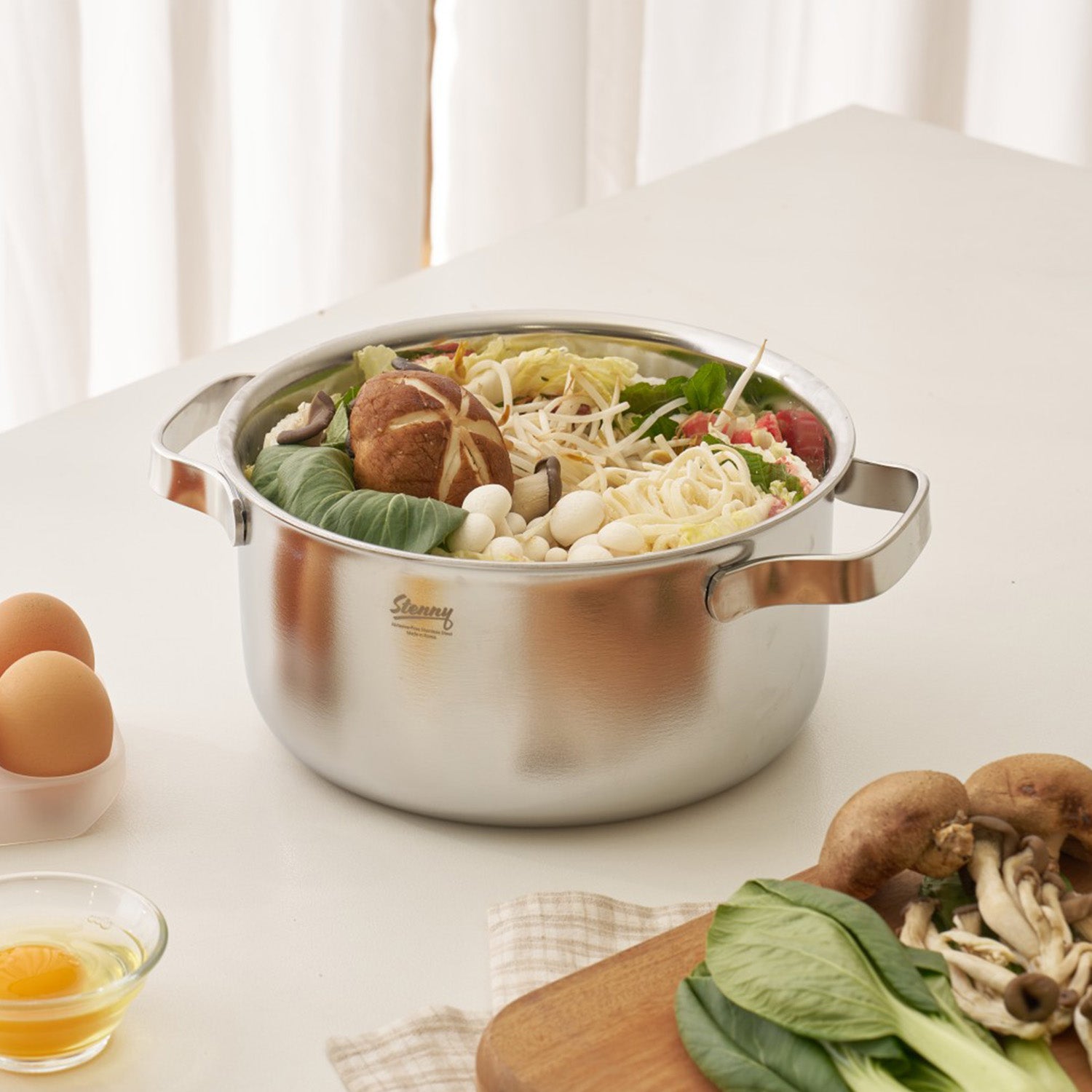 STENNY 4pc Full Stainless Steel Pot Set