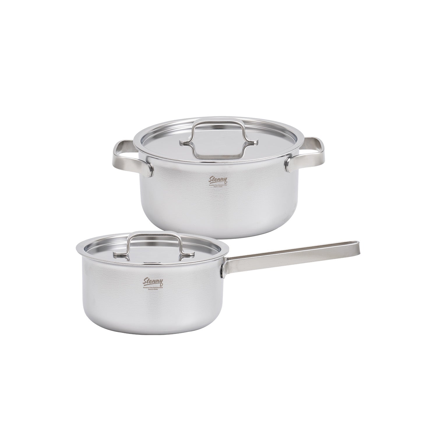 STENNY 2pc Stainless Steel Saucepan + Casserole Set